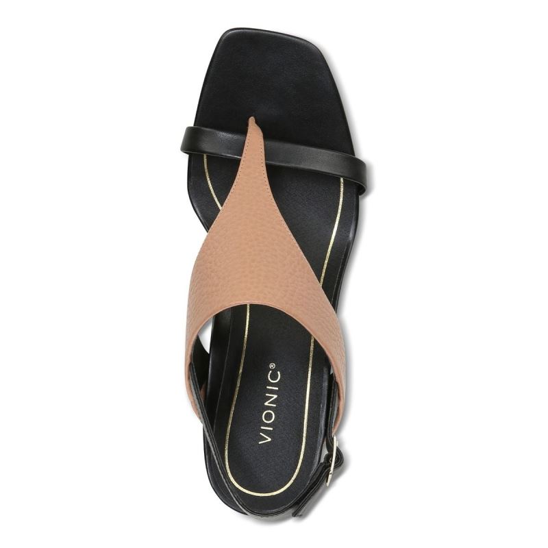 Vionic Alondra Tacón Sandal Negros | cG12fQhi