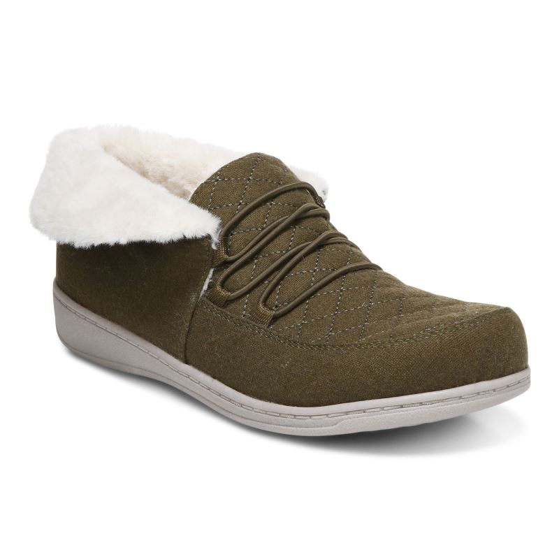 Vionic Believe Pantuflas Verde Oliva | pqsC85ob