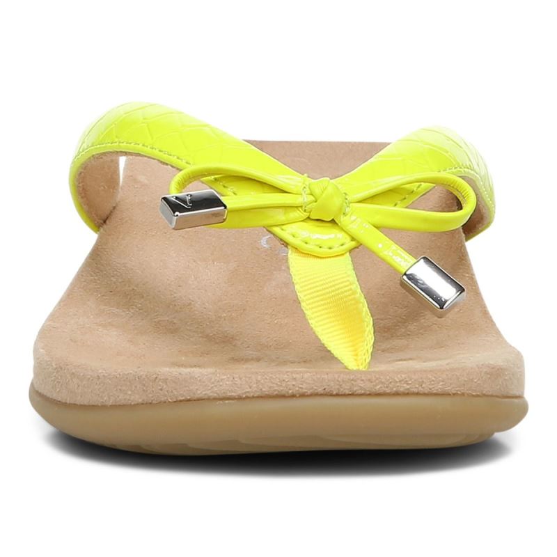 Vionic Bella Puntera Post Sandal Amarillos | HKPit4tv