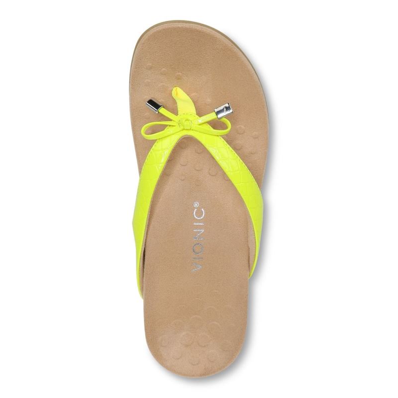 Vionic Bella Puntera Post Sandal Amarillos | HKPit4tv