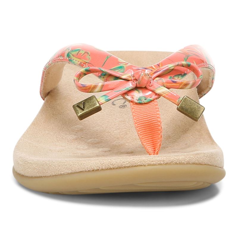 Vionic Bella Puntera Post Sandal Coral | TuvcHbkd