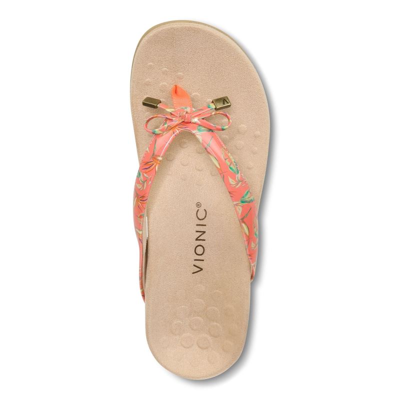 Vionic Bella Puntera Post Sandal Coral | TuvcHbkd
