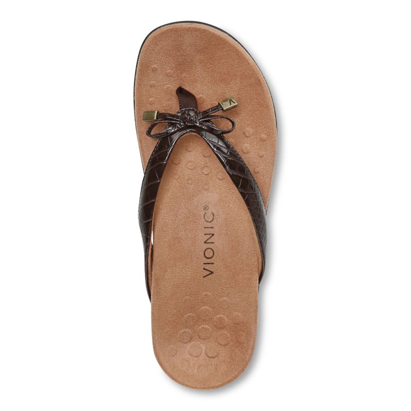 Vionic Bella Puntera Post Sandal Marrom | KOmoyzgS