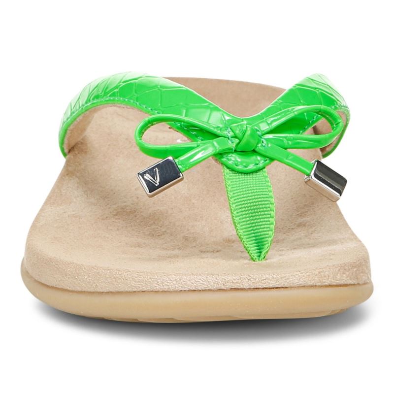 Vionic Bella Puntera Post Sandal Verdes | cgk2olV1