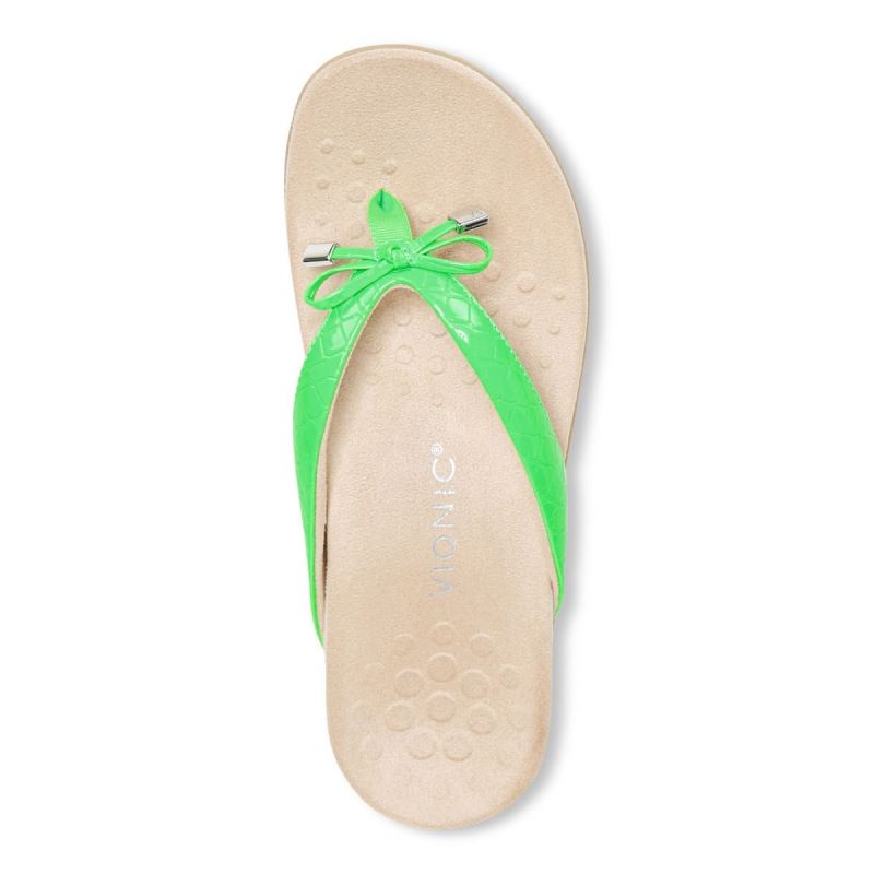 Vionic Bella Puntera Post Sandal Verdes | cgk2olV1