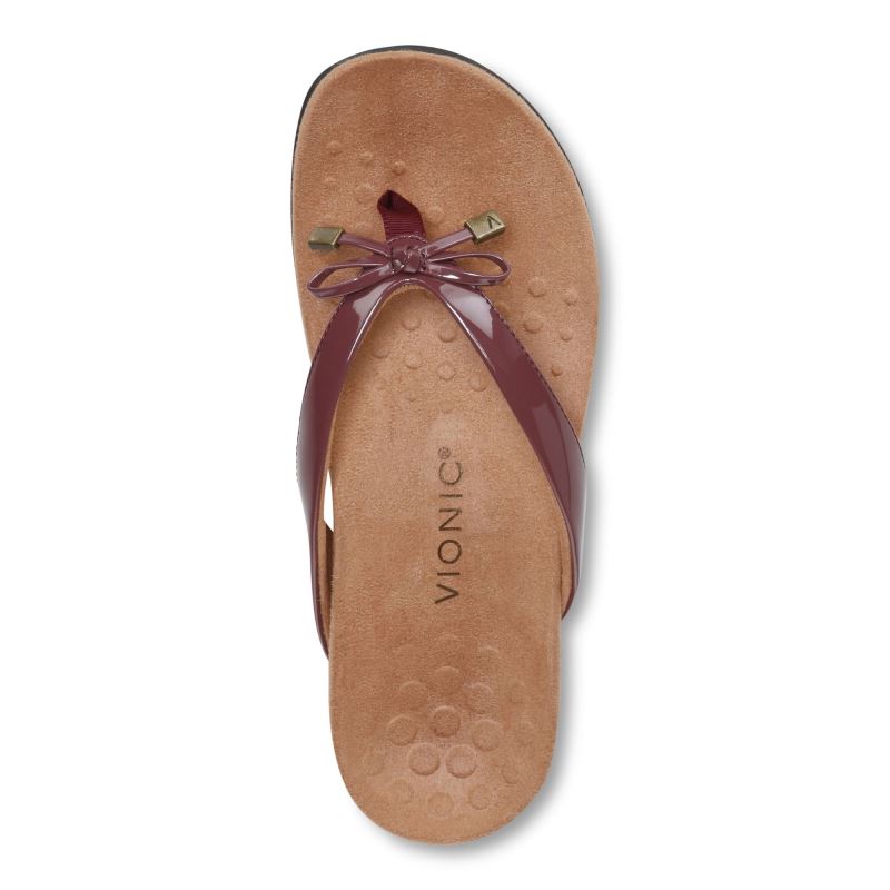 Vionic Bella Puntera Post Sandal Vino Granate | bqolvlbA