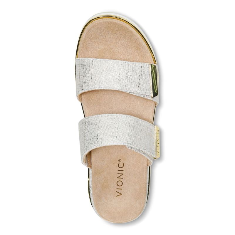 Vionic Brandie Flatform Sandal Blancos | rjNGMocr