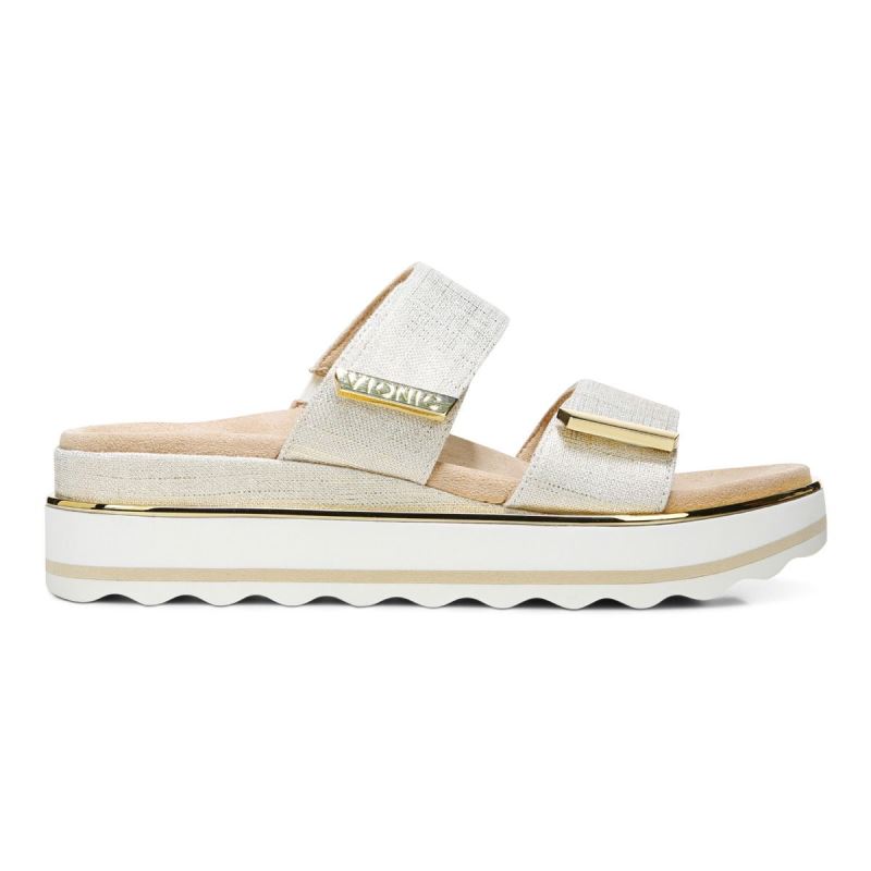 Vionic Brandie Flatform Sandal Blancos | rjNGMocr