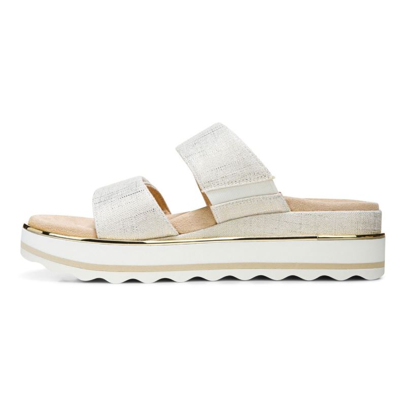Vionic Brandie Flatform Sandal Blancos | rjNGMocr
