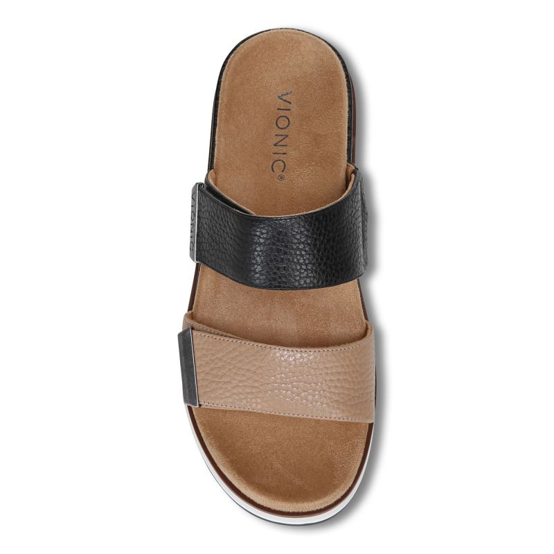 Vionic Brandie Flatform Sandal Negros | agL0SwPK