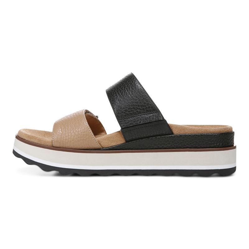 Vionic Brandie Flatform Sandal Negros | agL0SwPK