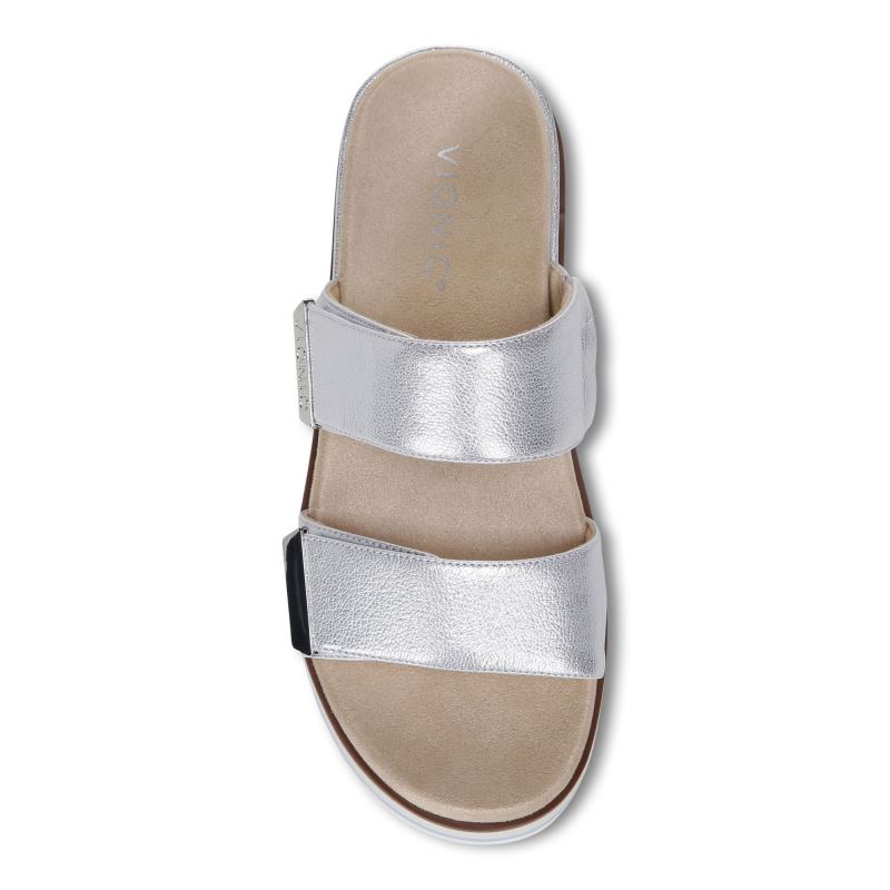 Vionic Brandie Flatform Sandal Plateados | B6kA3Ius