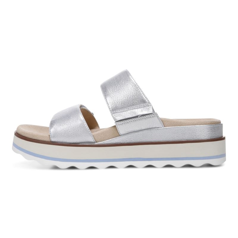 Vionic Brandie Flatform Sandal Plateados | B6kA3Ius