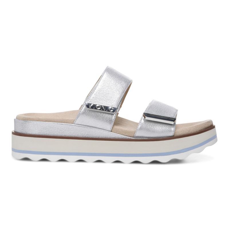 Vionic Brandie Flatform Sandal Plateados | B6kA3Ius