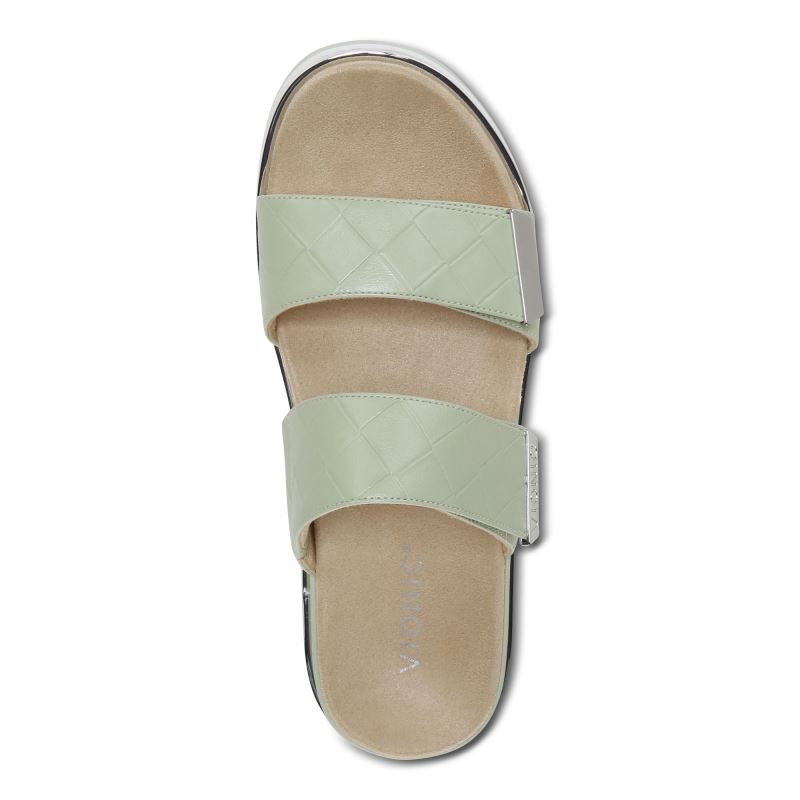 Vionic Brandie Woven Correa Sandal Verdes | 7N8SDUIl
