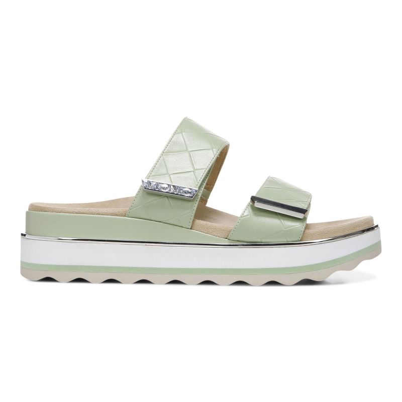 Vionic Brandie Woven Correa Sandal Verdes | 7N8SDUIl