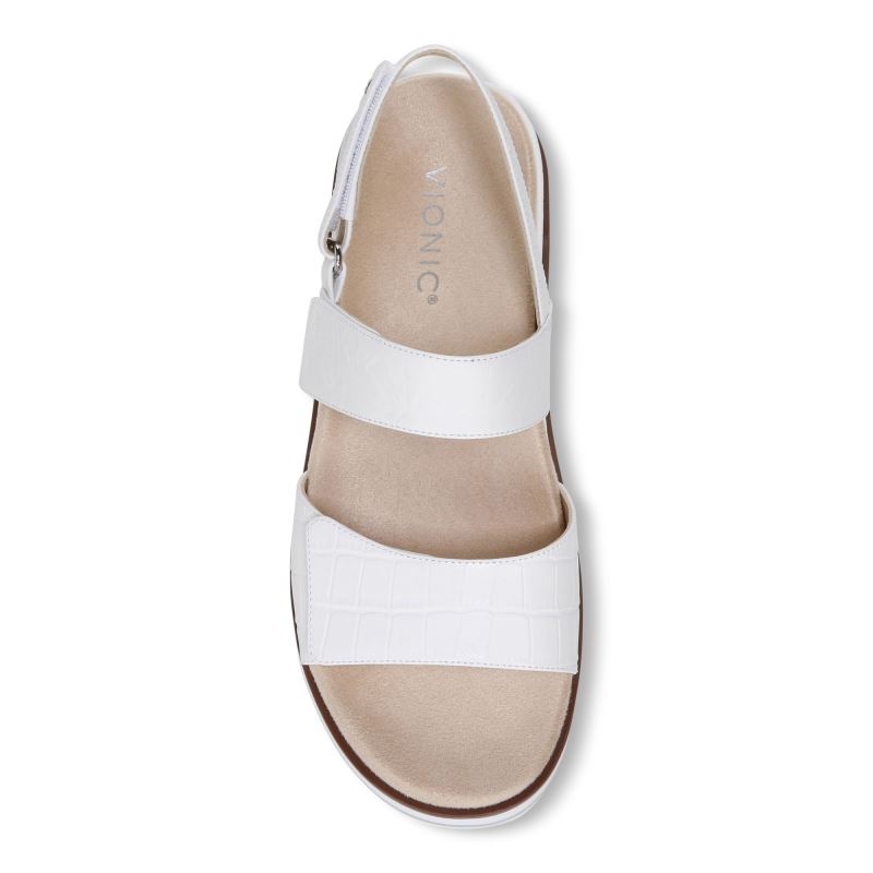 Vionic Brielle Flatform Sandal Blancos | XM7LUGcH