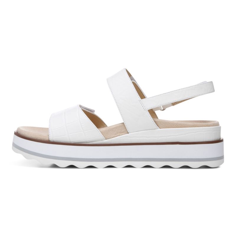 Vionic Brielle Flatform Sandal Blancos | XM7LUGcH