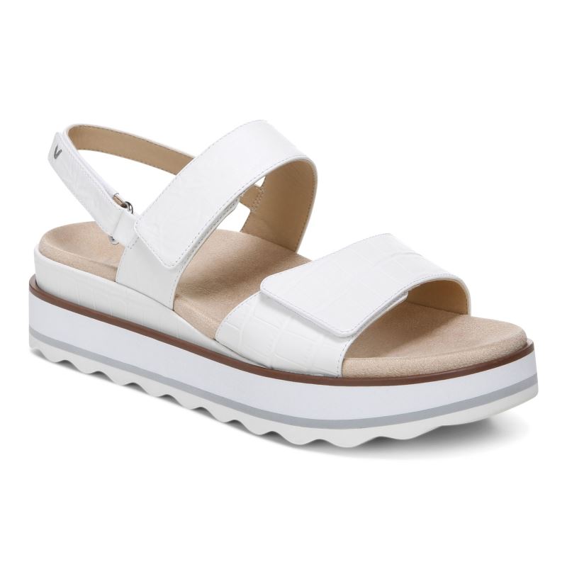 Vionic Brielle Flatform Sandal Blancos | XM7LUGcH
