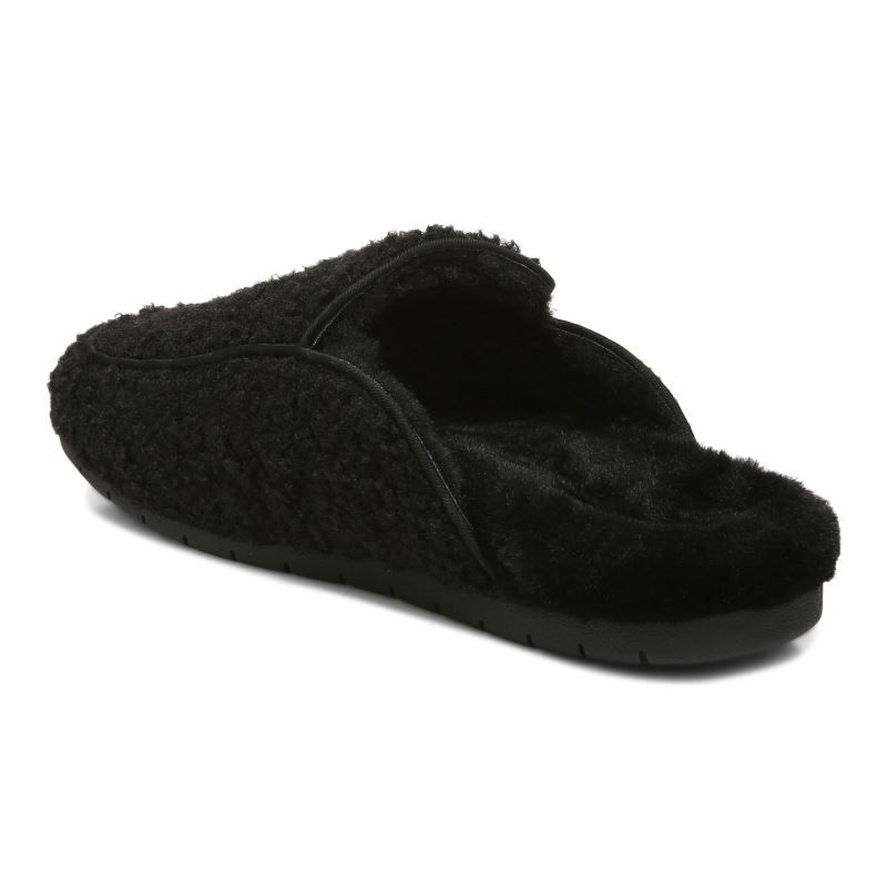 Vionic Caressa Pantuflas Negros | WVAHaJ3Q