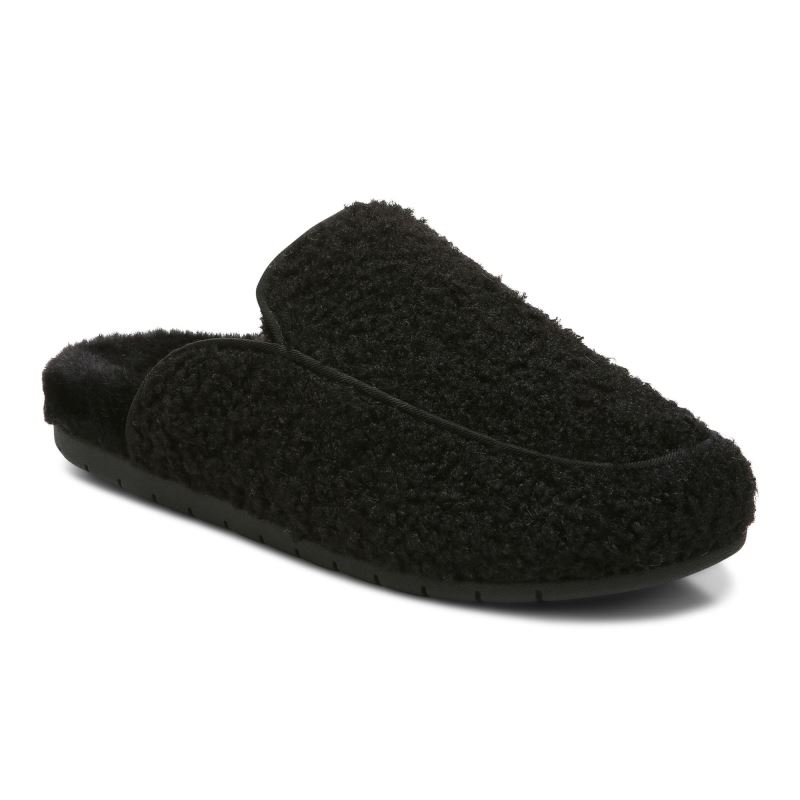 Vionic Caressa Pantuflas Negros | WVAHaJ3Q