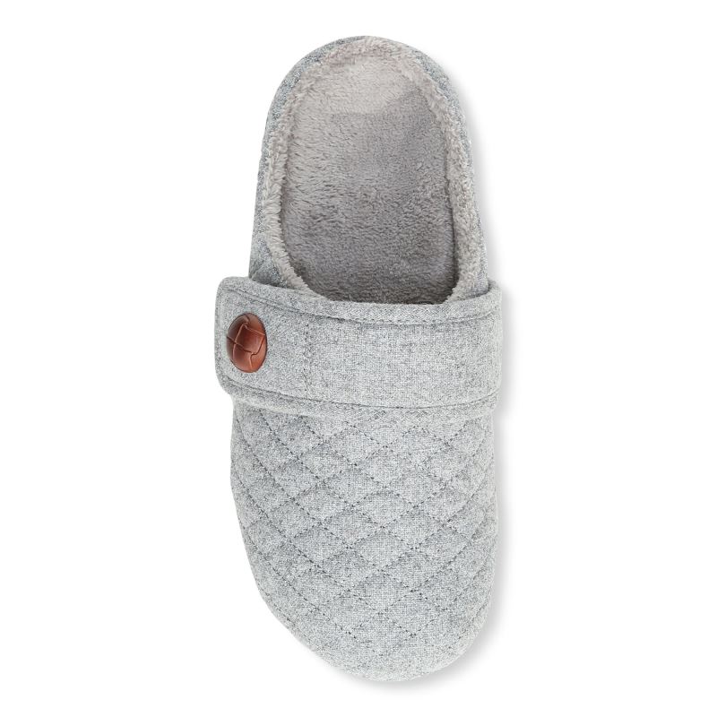 Vionic Carlin Pantuflas Grises Claro | PiiSiqWy