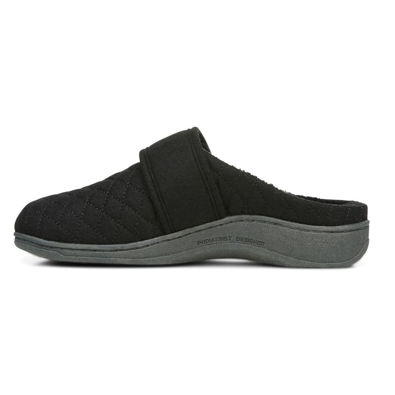 Vionic Carlin Pantuflas Negros | VVmgpavL