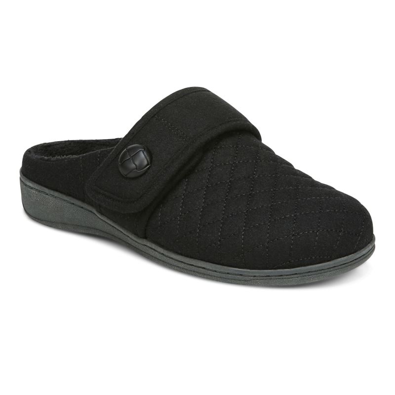 Vionic Carlin Pantuflas Negros | VVmgpavL