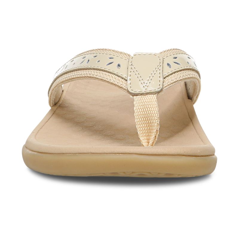 Vionic Casandra Puntera Post Sandal Beige | 4GekHXI9