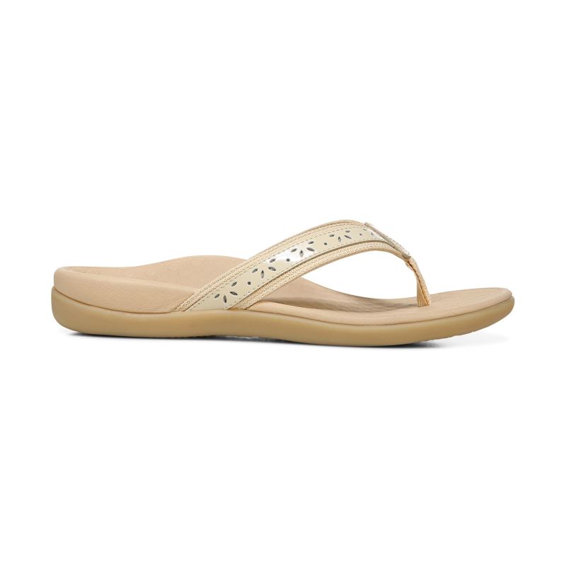 Vionic Casandra Puntera Post Sandal Beige | 4GekHXI9