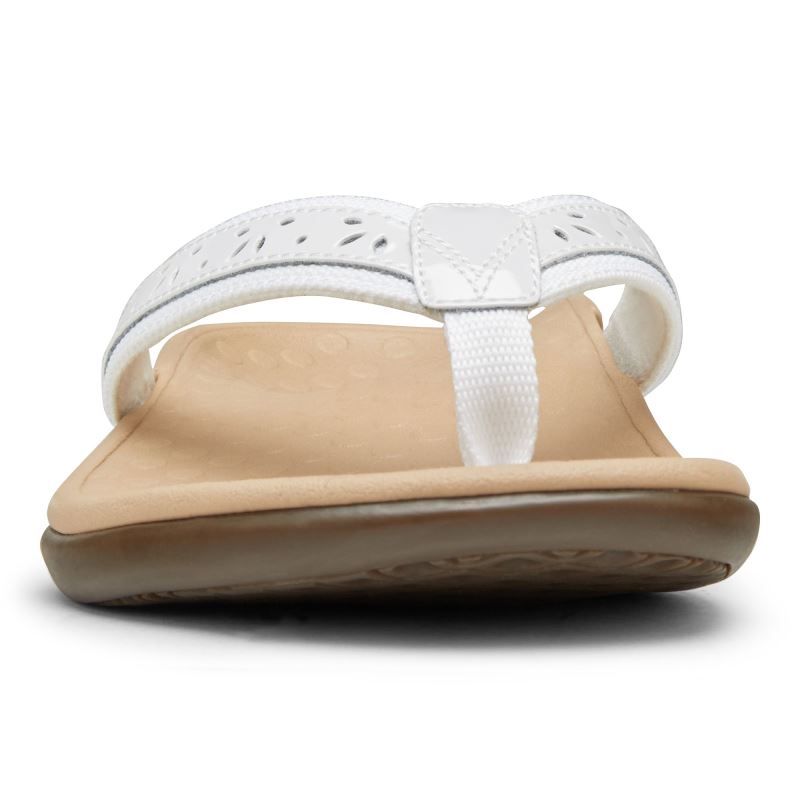 Vionic Casandra Puntera Post Sandal Blancos | 0y6EMXKL