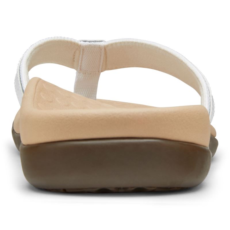 Vionic Casandra Puntera Post Sandal Blancos | 0y6EMXKL