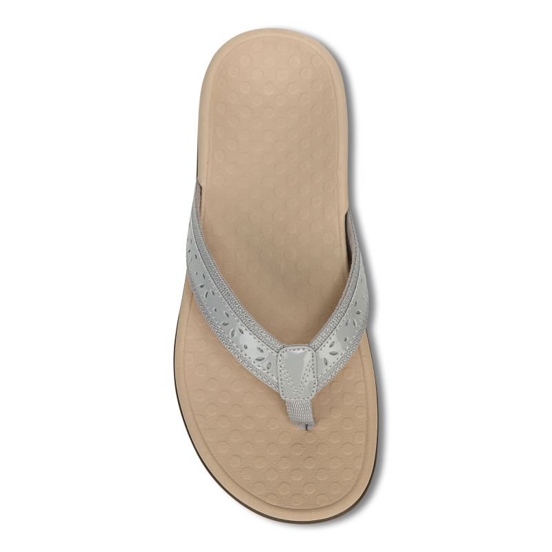 Vionic Casandra Puntera Post Sandal Grises Claro | PajAYhk2