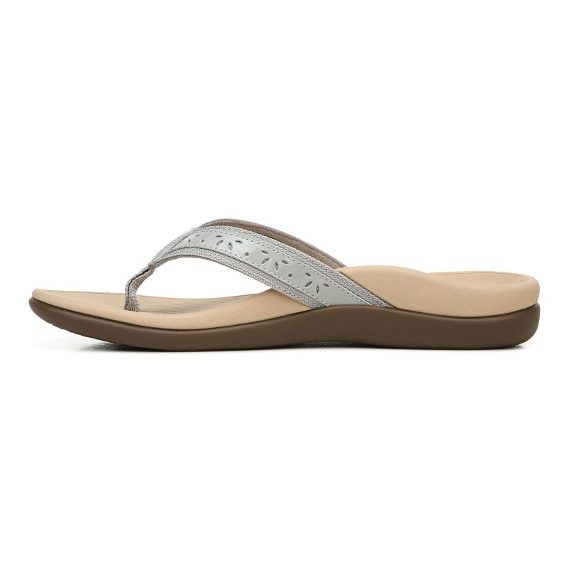 Vionic Casandra Puntera Post Sandal Grises Claro | PajAYhk2