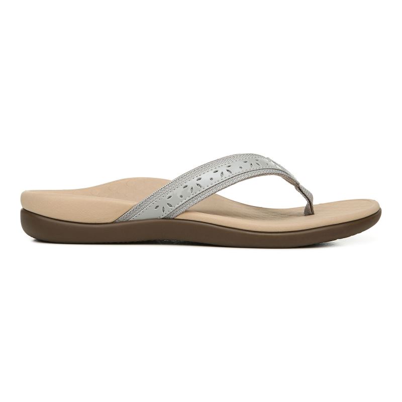 Vionic Casandra Puntera Post Sandal Grises Claro | PajAYhk2