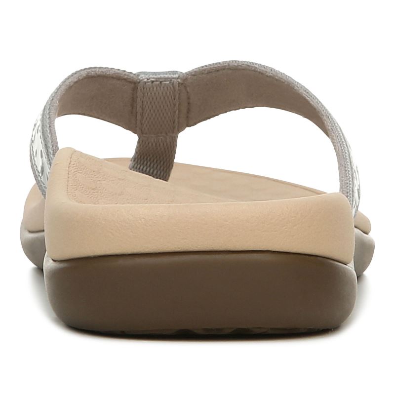 Vionic Casandra Puntera Post Sandal Grises Claro | PajAYhk2