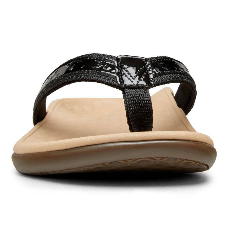 Vionic Casandra Puntera Post Sandal Negros | M1o3pOi9