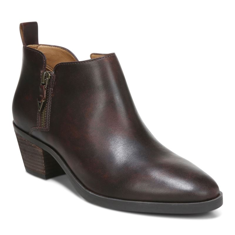 Vionic Cecily Ankle Boot Chocolate | k46HIYtW