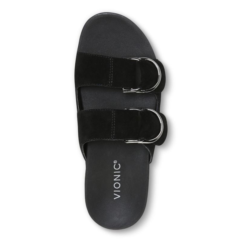 Vionic Corlee Chanclas Sandal Negros | h6kmxnuS
