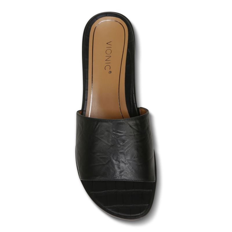 Vionic Demi Chanclas Sandal Negros | F3t3L8Qe