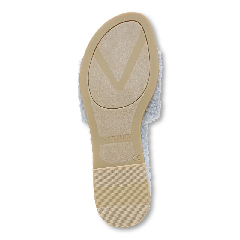Vionic Demi Shearling Chanclas Blancos | DtM3BmjB