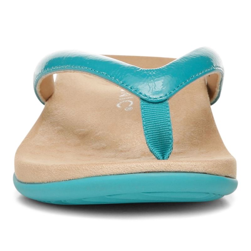 Vionic Dillon Puntera Post Sandal Azules | VqHbl8fn