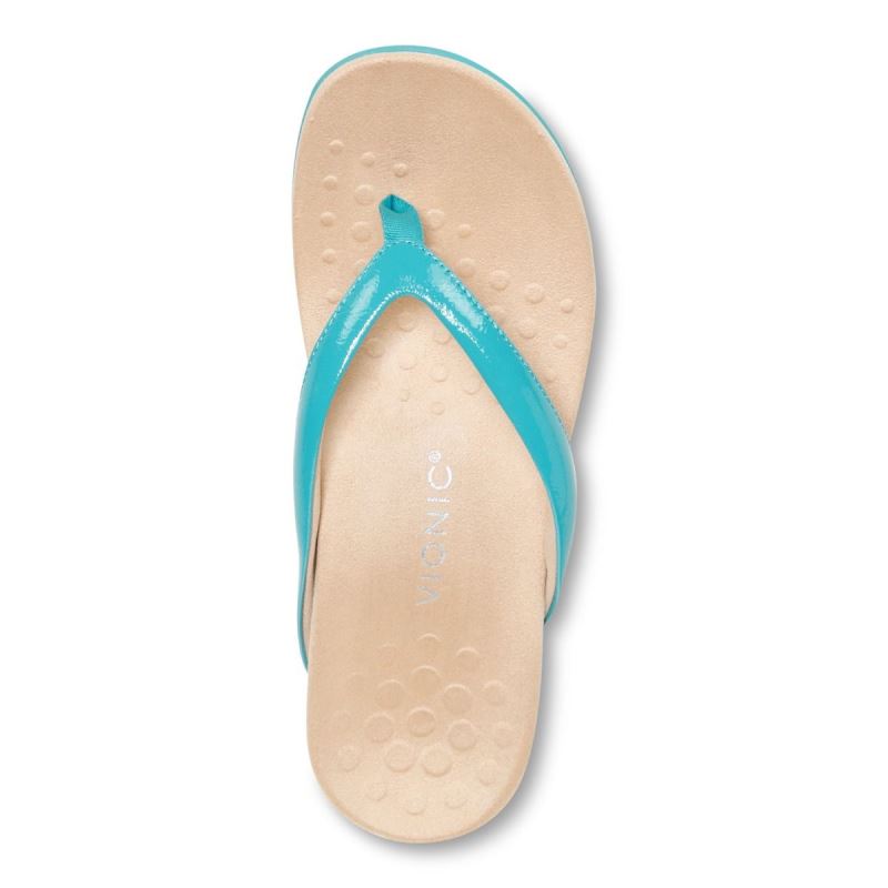 Vionic Dillon Puntera Post Sandal Azules | VqHbl8fn