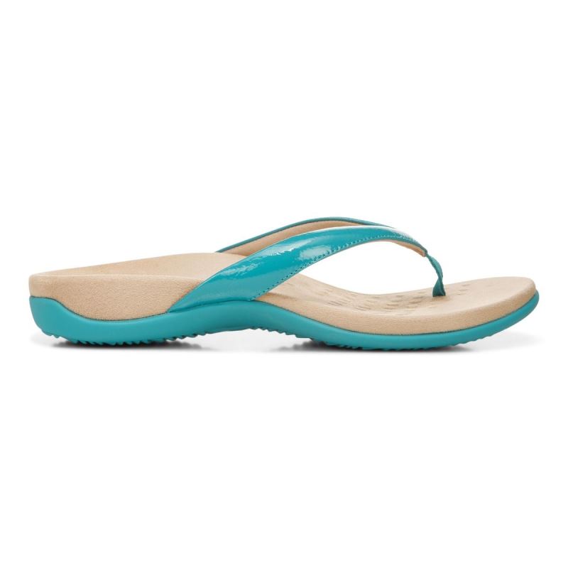 Vionic Dillon Puntera Post Sandal Azules | VqHbl8fn