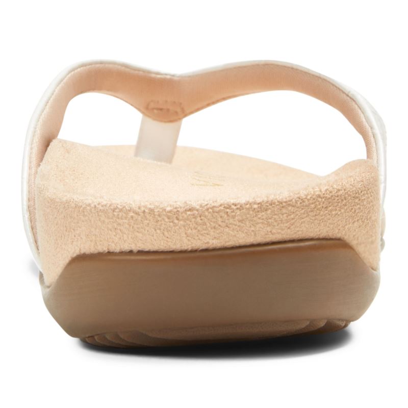 Vionic Dillon Puntera Post Sandal Blancos | 9cBqL1wy