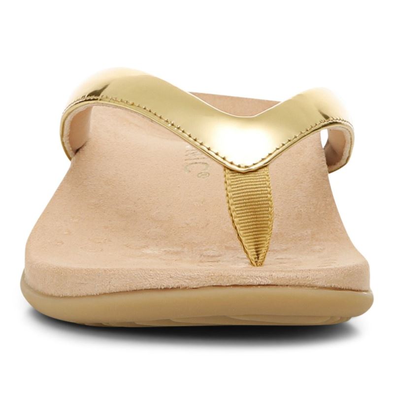 Vionic Dillon Puntera Post Sandal Dorados | jEy214b6