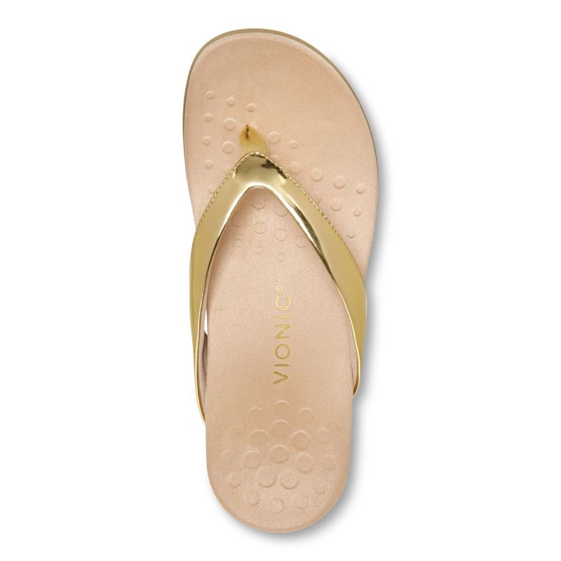 Vionic Dillon Puntera Post Sandal Dorados | jEy214b6