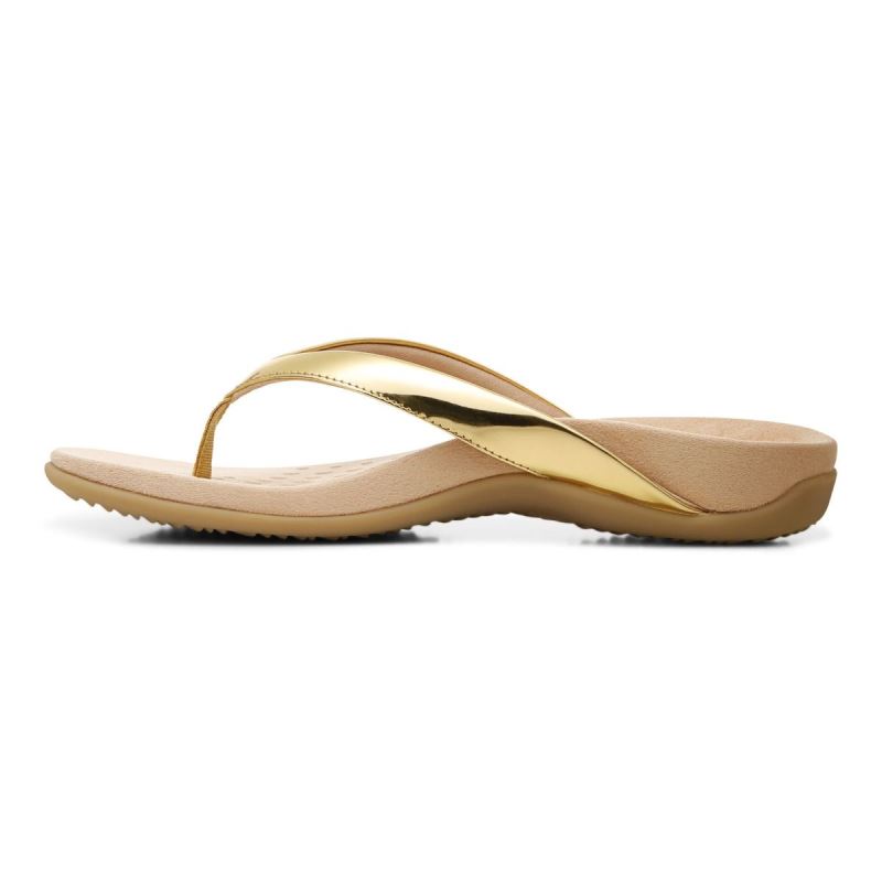 Vionic Dillon Puntera Post Sandal Dorados | jEy214b6