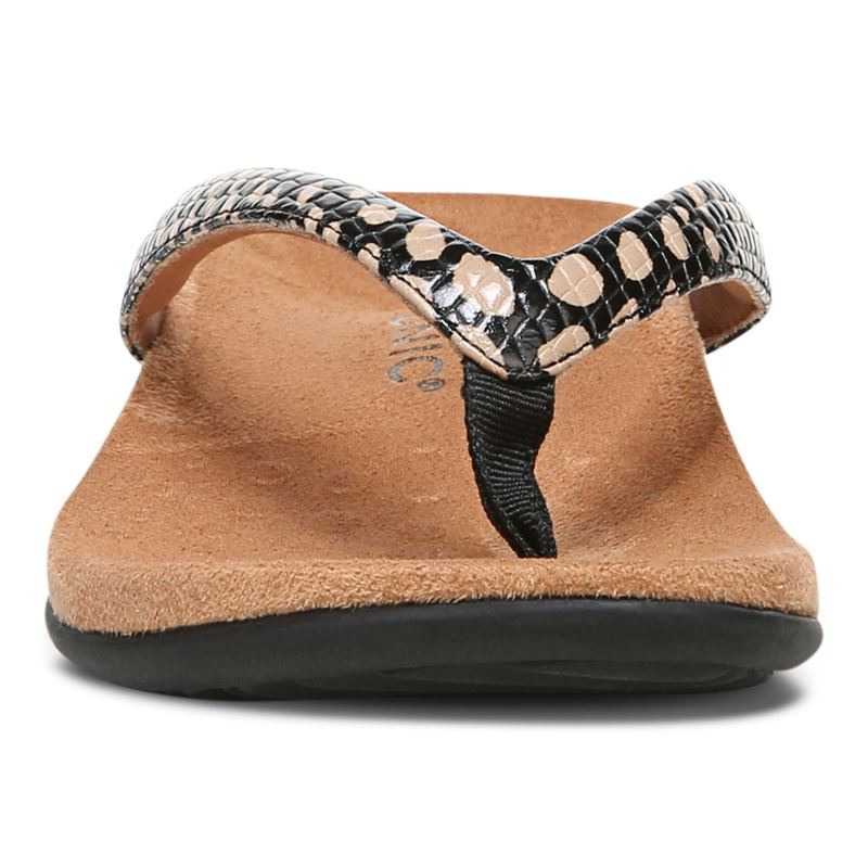 Vionic Dillon Puntera Post Sandal Negros | Ik7BZJQw