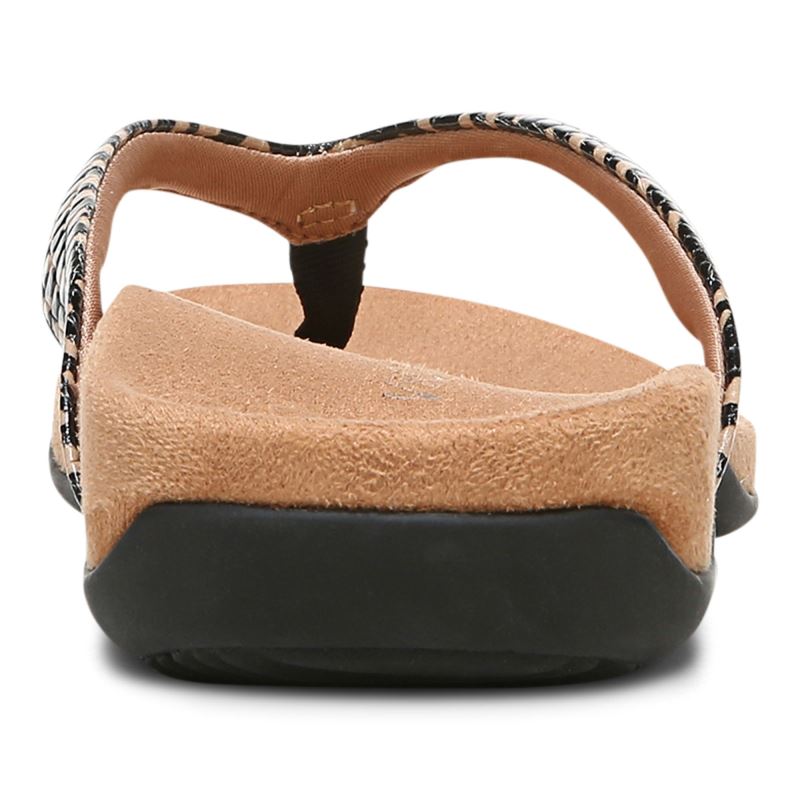 Vionic Dillon Puntera Post Sandal Negros | Ik7BZJQw